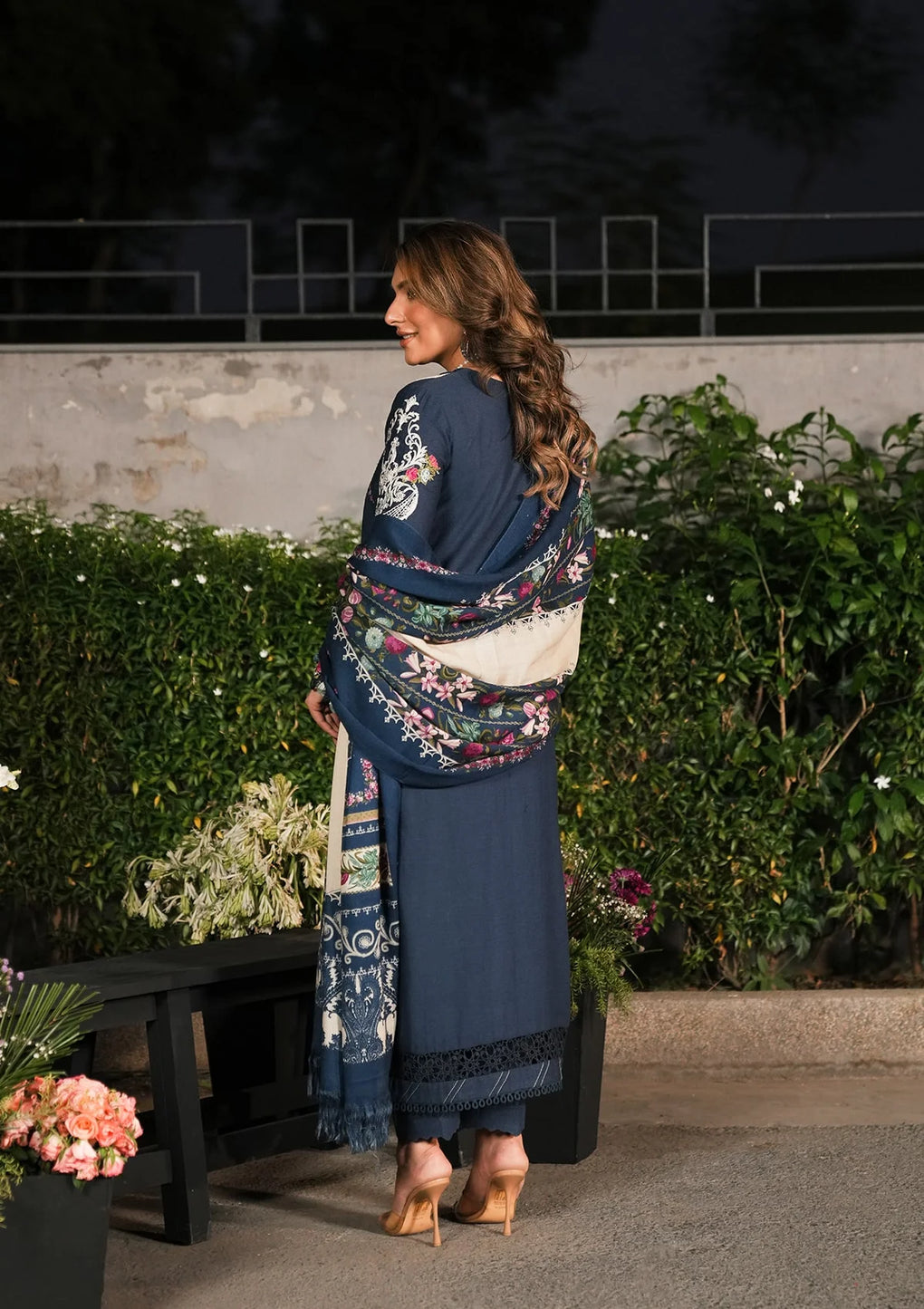 Elaf Premium | Winter Pashmina Shawl Collection | EPW-6B Moonlit Promises -  Elaf Premium Ladies Clothes - Original Designer Dress - House of Maryam
