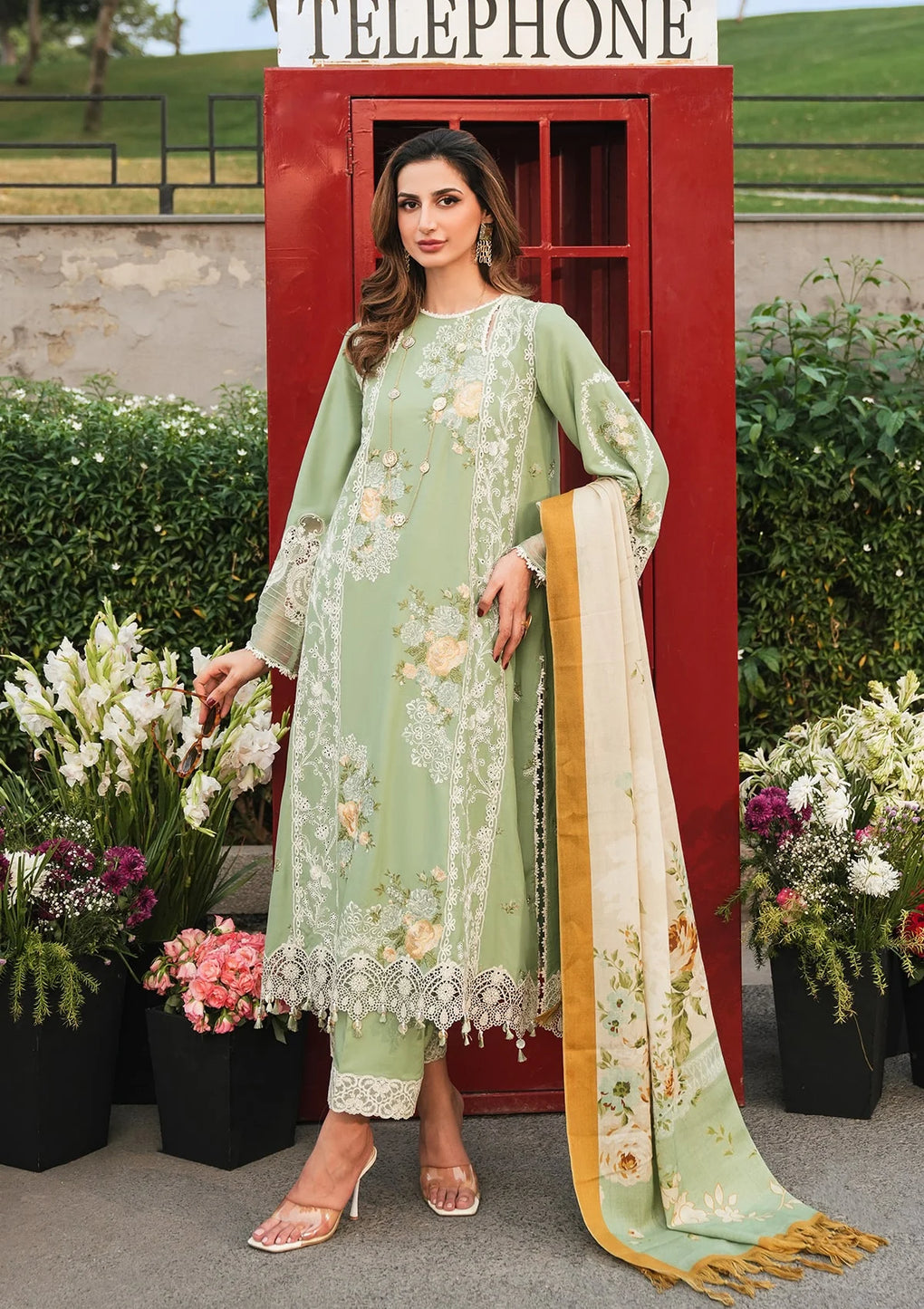 Elaf Premium | Winter Pashmina Shawl Collection | EPW-4B Whispers of Joy -  Elaf Premium Ladies Clothes - Original Designer Dress - House of Maryam
