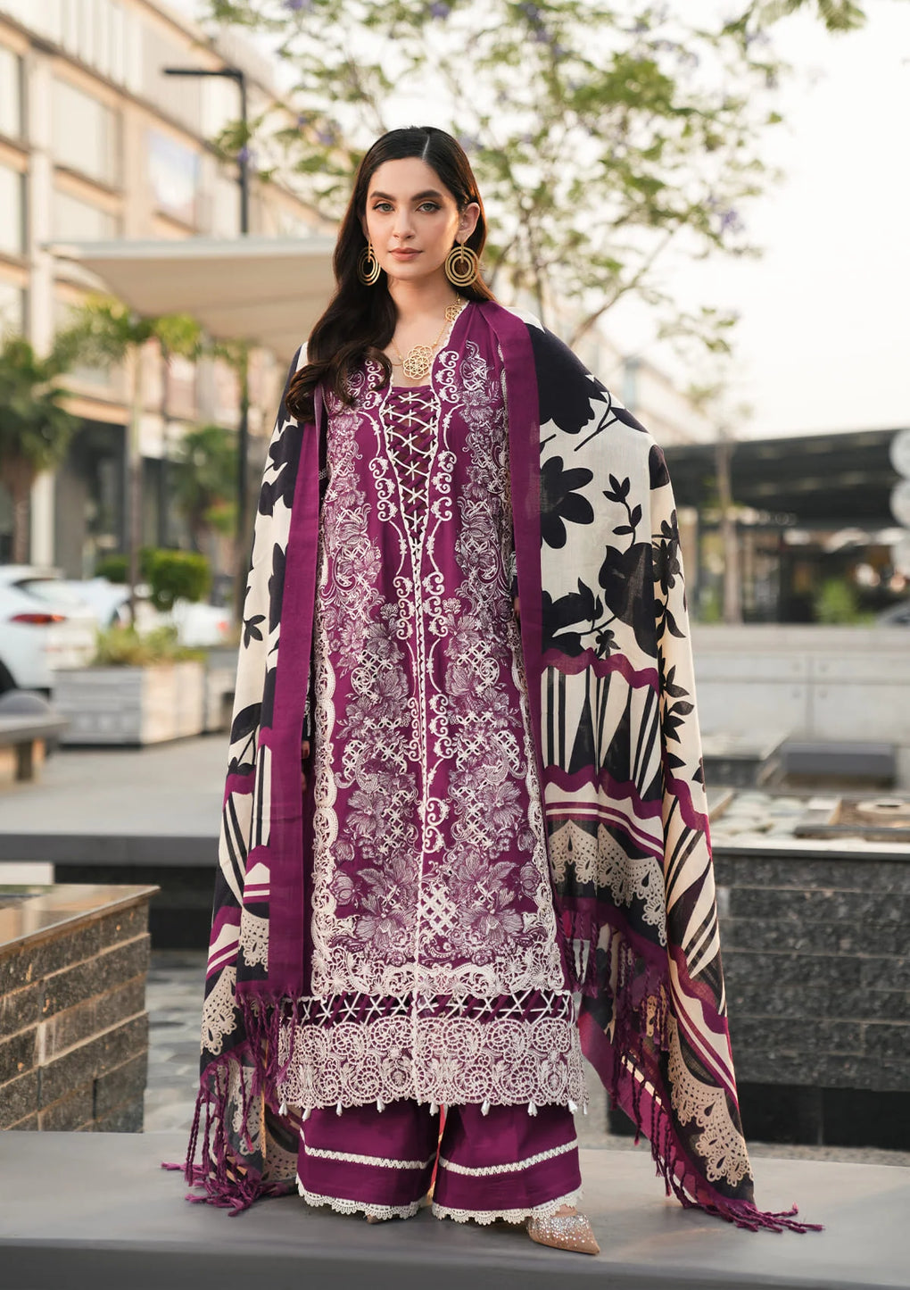 Elaf Premium | Winter Pashmina Shawl Collection | EPW-1A Infinite Love -  Elaf Premium Ladies Clothes - Original Designer Dress - House of Maryam