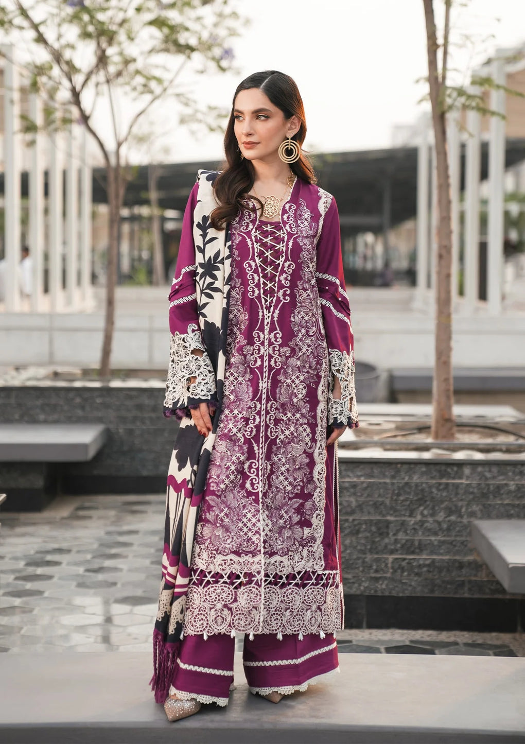 Elaf Premium | Winter Pashmina Shawl Collection | EPW-1A Infinite Love -  Elaf Premium Ladies Clothes - Original Designer Dress - House of Maryam