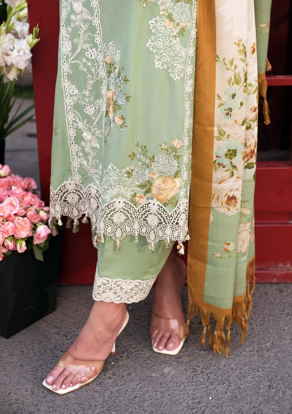 Elaf Premium | Winter Pashmina Shawl Collection | EPW-4B Whispers of Joy -  Elaf Premium Ladies Clothes - Original Designer Dress - House of Maryam