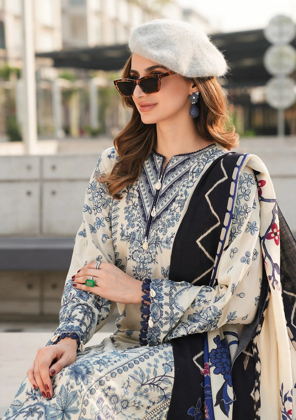 Elaf Premium | Winter Pashmina Shawl Collection | EPW-5B Cherished Memories -  Elaf Premium Ladies Clothes - Original Designer Dress - House of Maryam