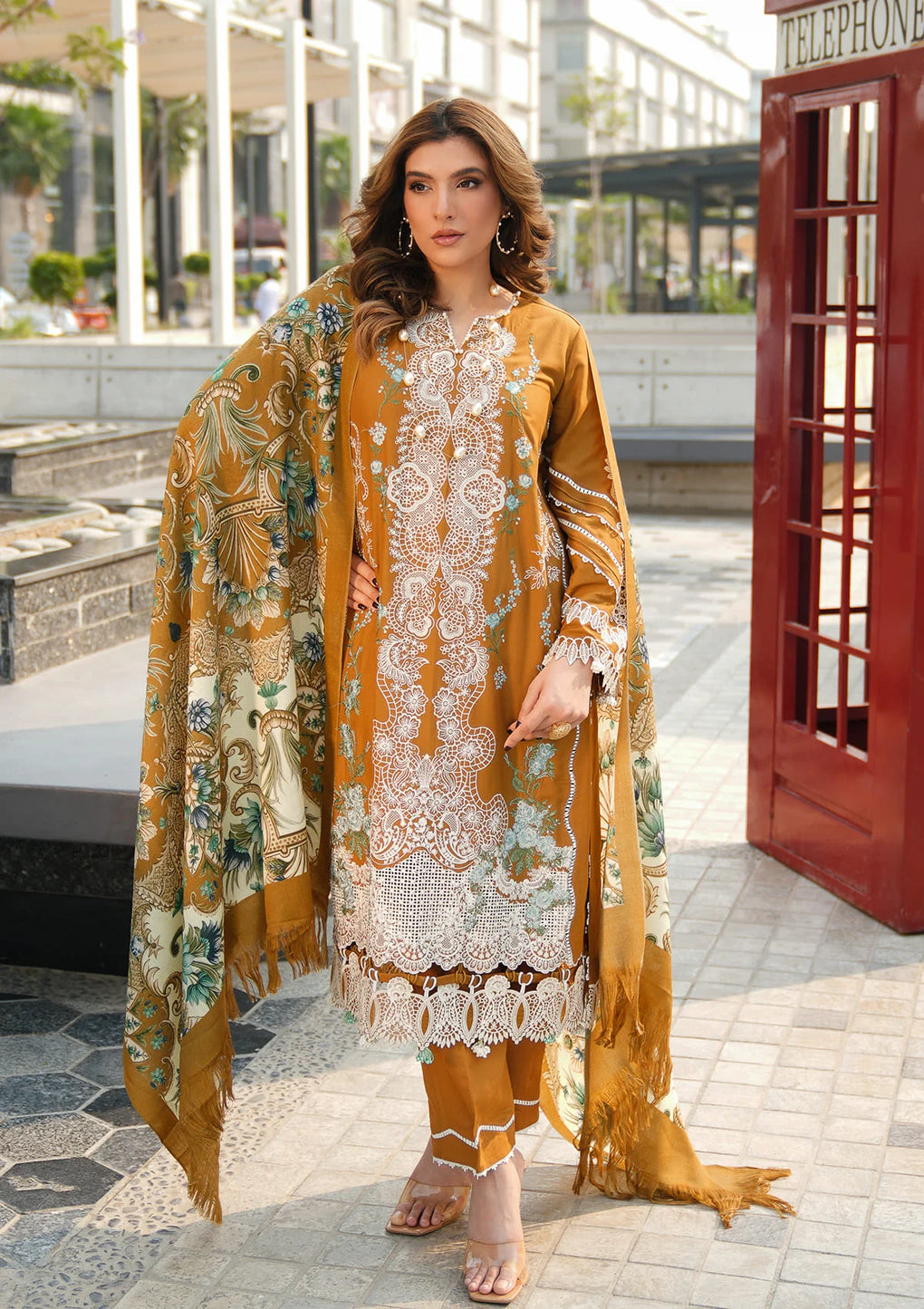Elaf Premium | Winter Pashmina Shawl Collection | EPW-3A Sunkissed Meadows -  Elaf Premium Ladies Clothes - Original Designer Dress - House of Maryam