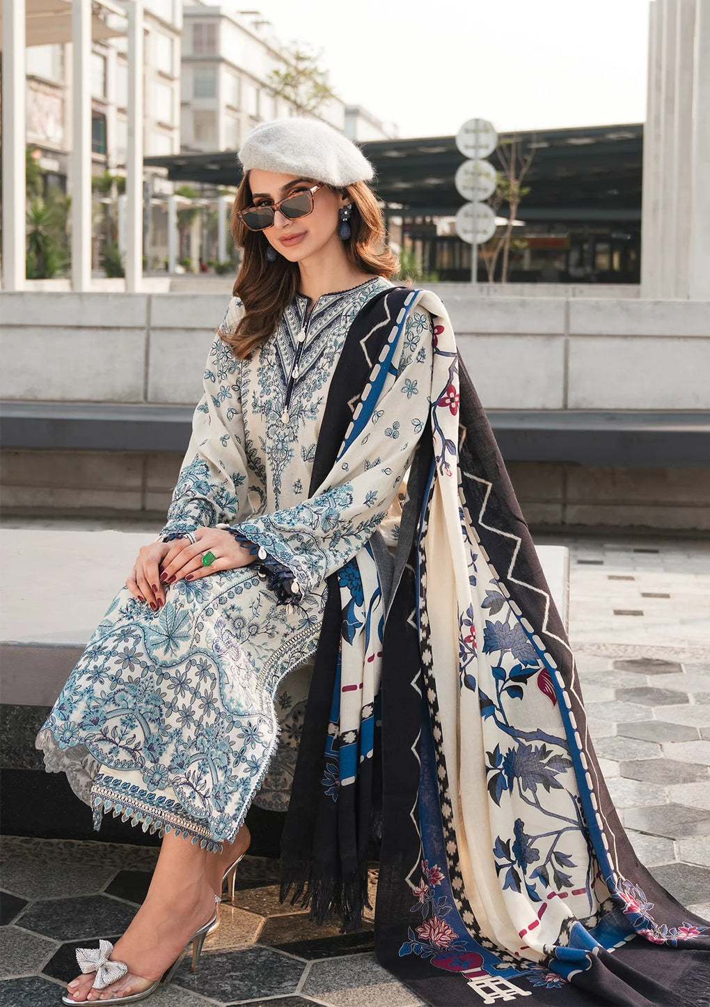 Elaf Premium | Winter Pashmina Shawl Collection | EPW-5B Cherished Memories -  Elaf Premium Ladies Clothes - Original Designer Dress - House of Maryam