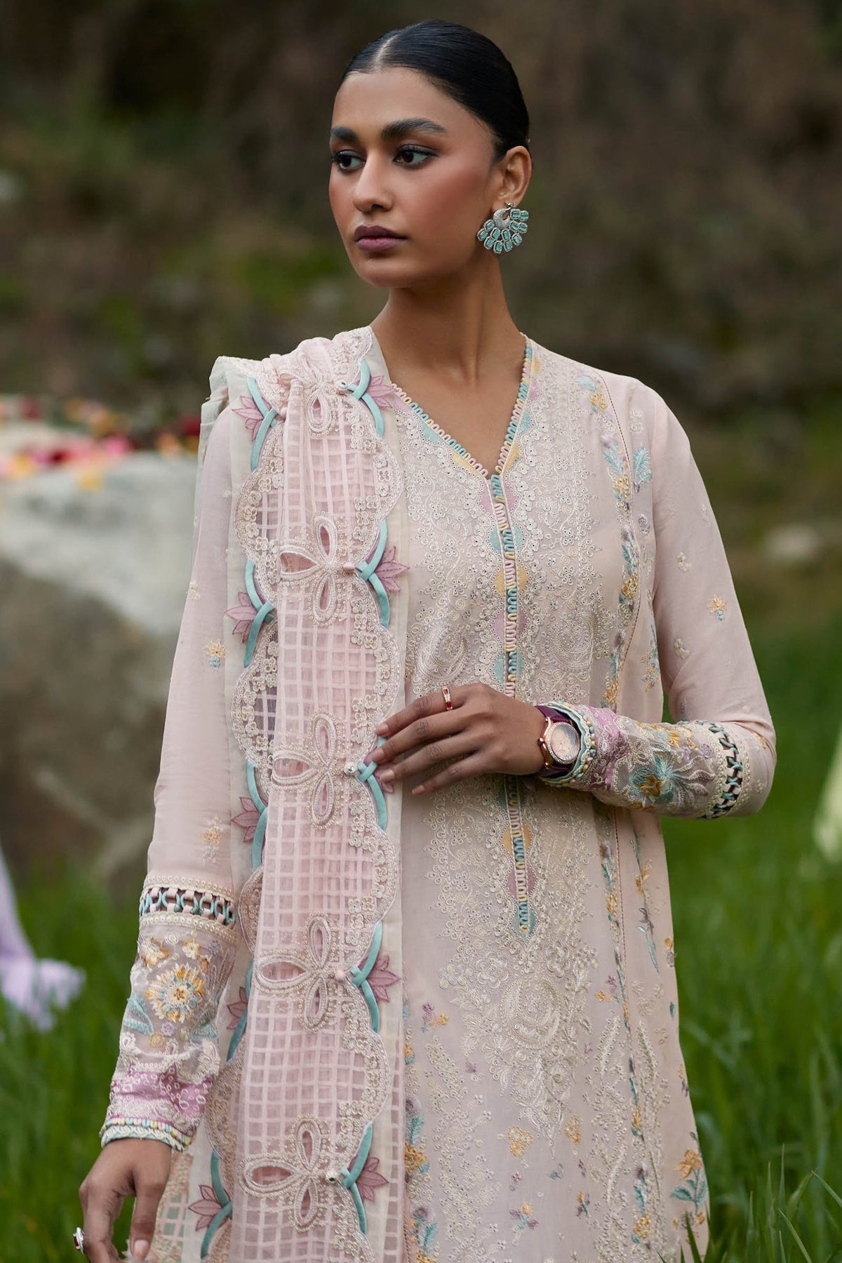 Elan | Lawn24 | NEZIHA (EL24-05 B) -  Elan Luxury - Original Designer Dress - House of Maryam