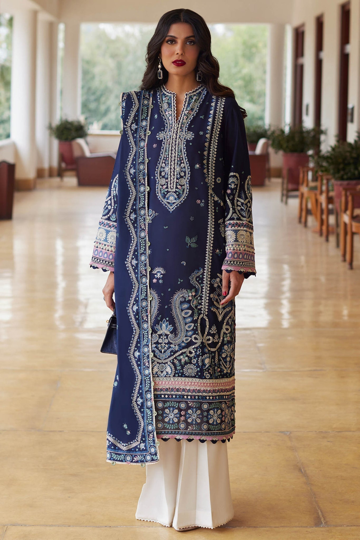 Elan | Lawn24 | MAHROSH (EL24-04 B) -  Elan Luxury - Original Designer Dress - House of Maryam