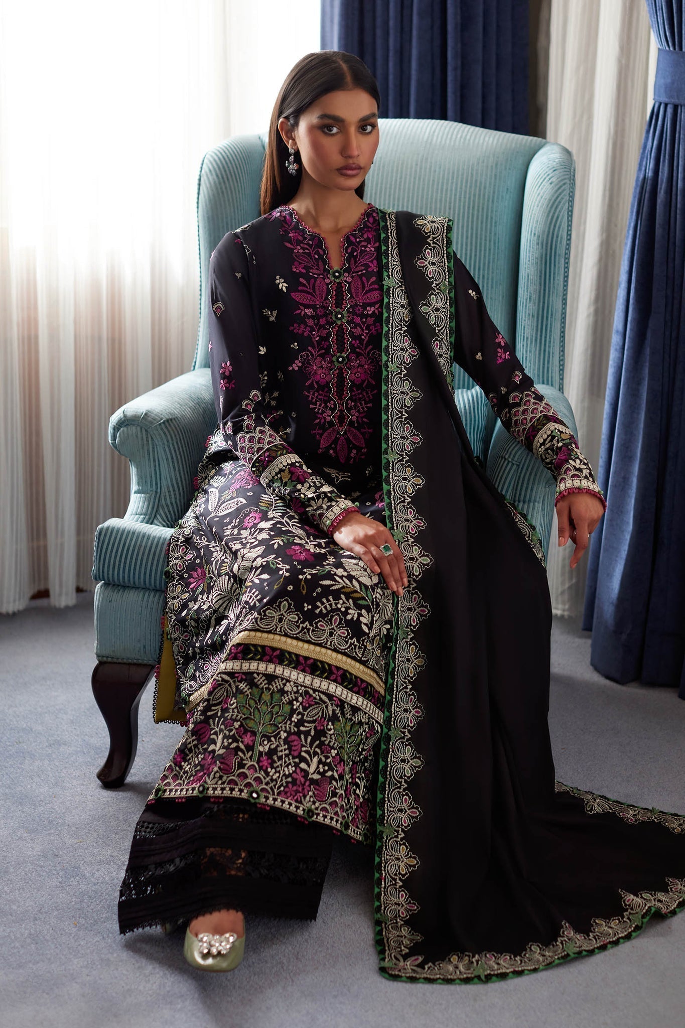 Elan | Lawn24 |QISTINA (EL24-03 B) by Designer Elan - House of Maryam - Pakistani Designer Ethnic Wear in {{ shop.shopifyCountryName }}