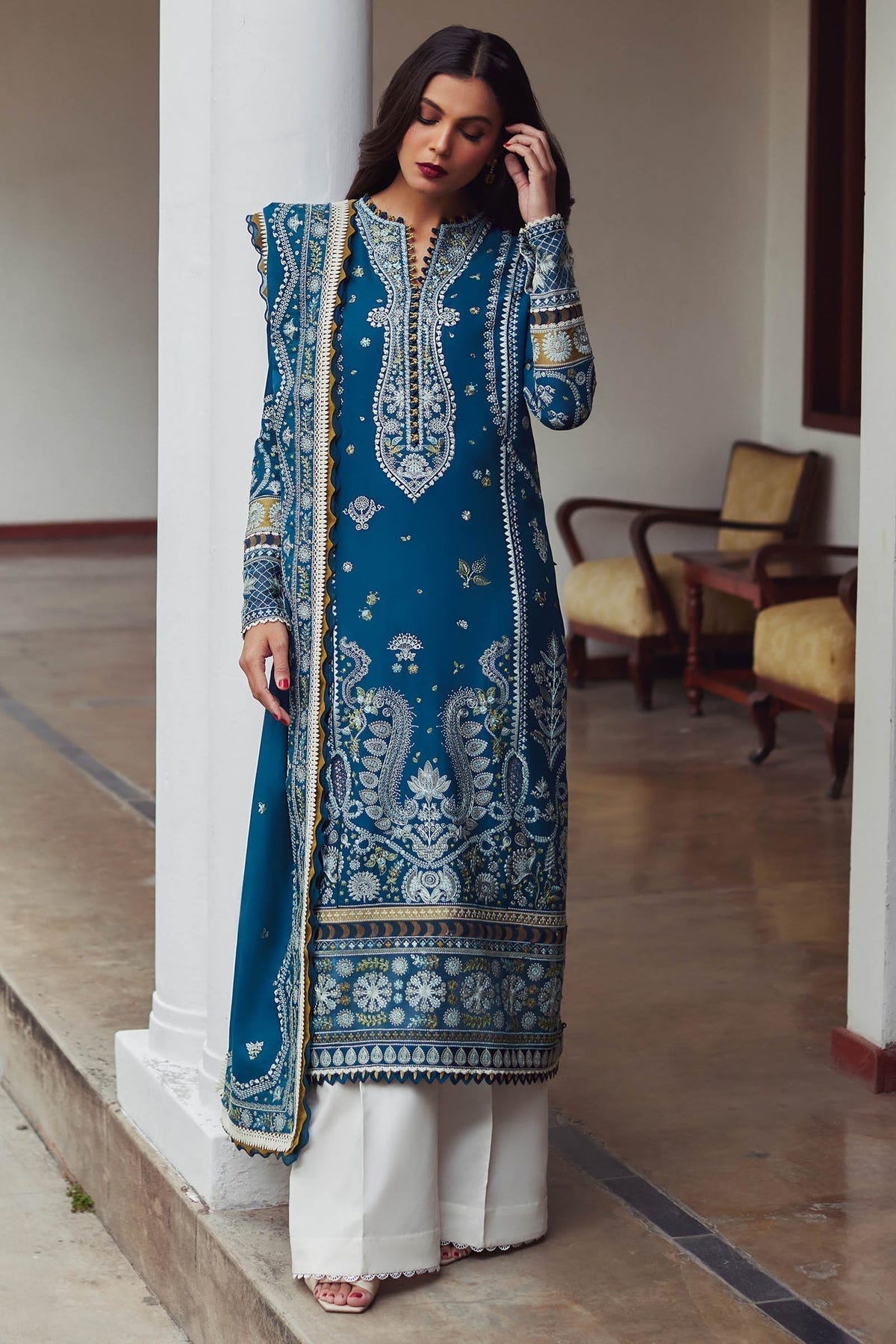Elan | Lawn24 | MAHROSH (EL24-04 A) -  Elan Luxury - Original Designer Dress - House of Maryam