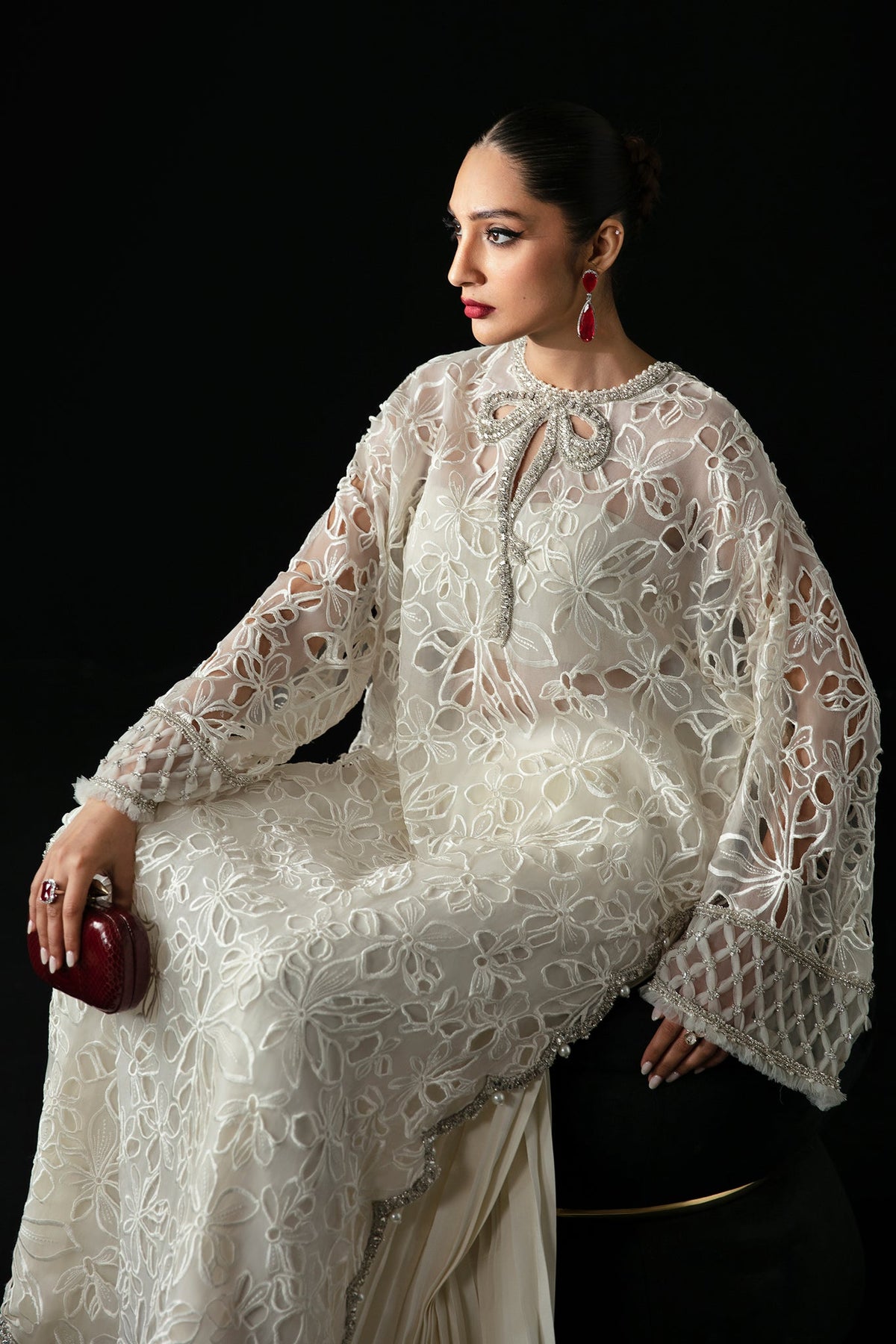 Elan | Pret Crepusule |  VOILE D'ARGENT (EP-21308) -  Elan Ladies Clothes - Original Designer Dress - House of Maryam