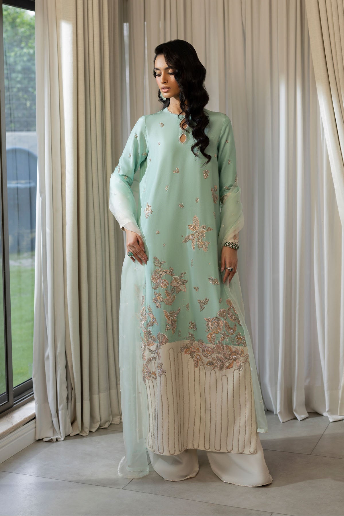 Erum Khan | Elan Formals | Mint Bloom, image 5