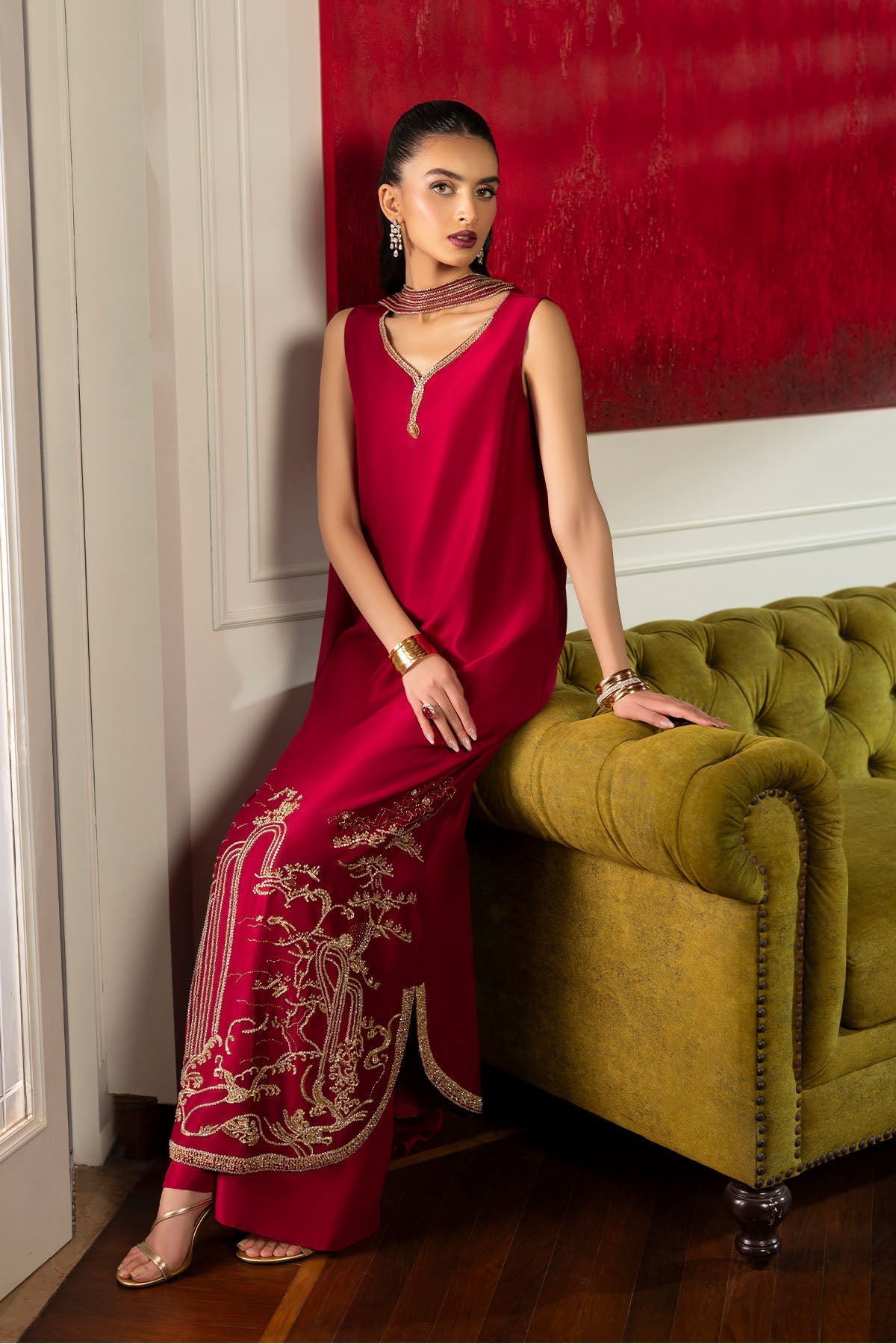 Erum Khan | Elan Formals |Crimson Reverie, image 7