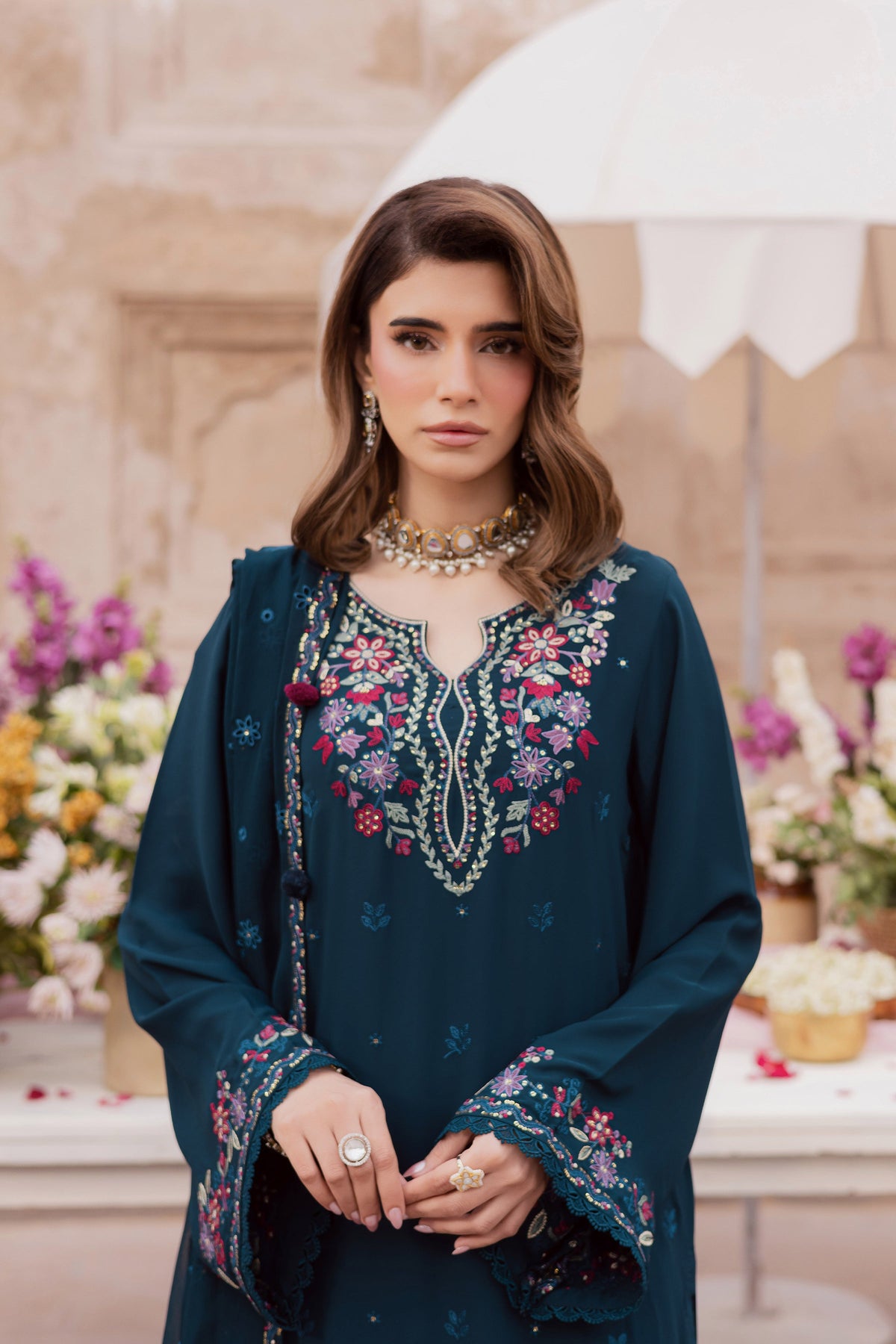 Batik | Gulmohar Festive Eid Edit 26' | Elodia 3Pc, image 2