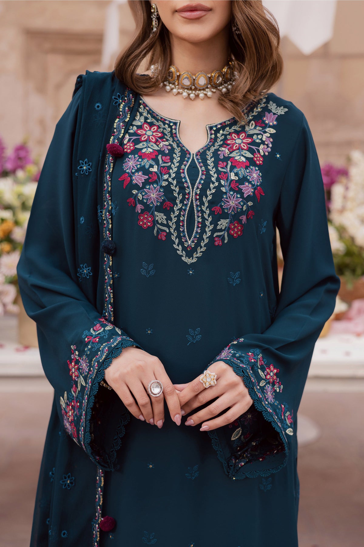 Batik | Gulmohar Festive Eid Edit 26' | Elodia 3Pc, image 8