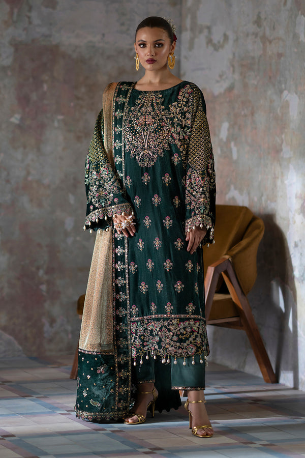 Emaan Adeel | Saanjh Velvet Collection 24 | Nisha -  Emaan Adeel Ladies Clothes - Original Designer Dress - House of Maryam