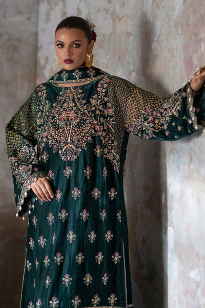Emaan Adeel | Saanjh Velvet Collection 24 | Nisha -  Emaan Adeel Ladies Clothes - Original Designer Dress - House of Maryam