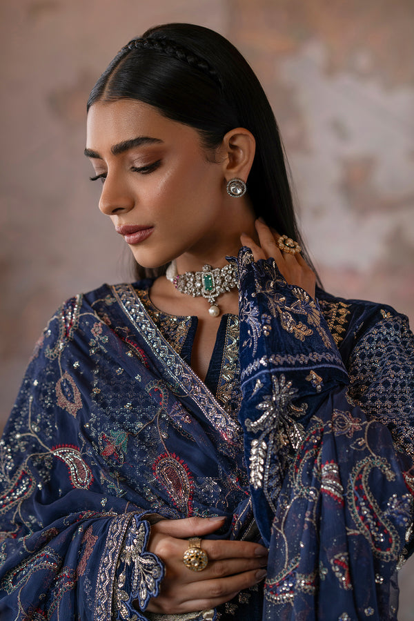 Emaan Adeel | Saanjh Velvet Collection 24 | Roshni -  Emaan Adeel Ladies Clothes - Original Designer Dress - House of Maryam
