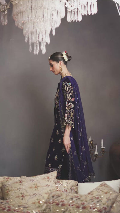 Emaan Adeel | Saanjh Velvet Collection 24 |  MK-03 Falak -  Emaan Adeel Ladies Clothes - Original Designer Dress - House of Maryam