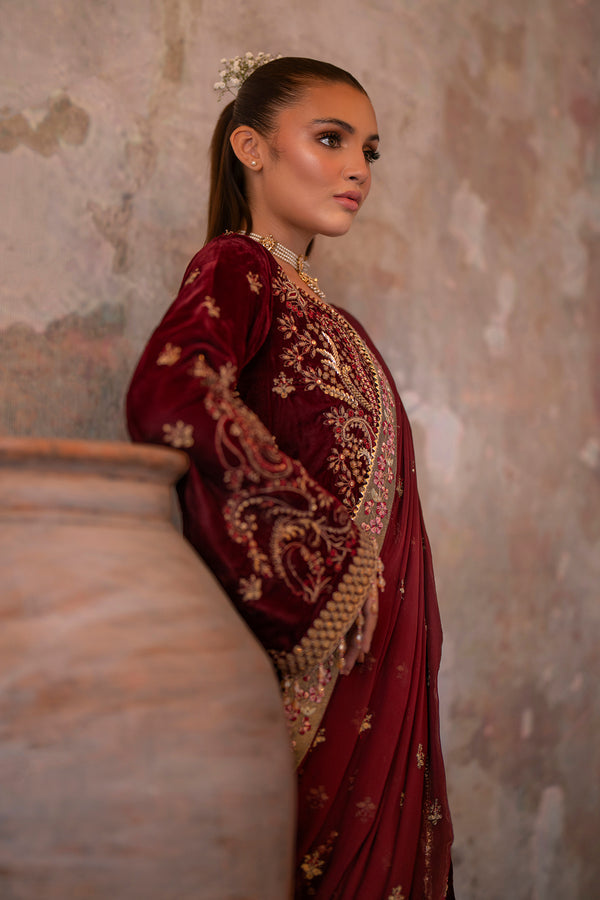 Emaan Adeel | Saanjh Velvet Collection 24 |  Tara -  Emaan Adeel Ladies Clothes - Original Designer Dress - House of Maryam