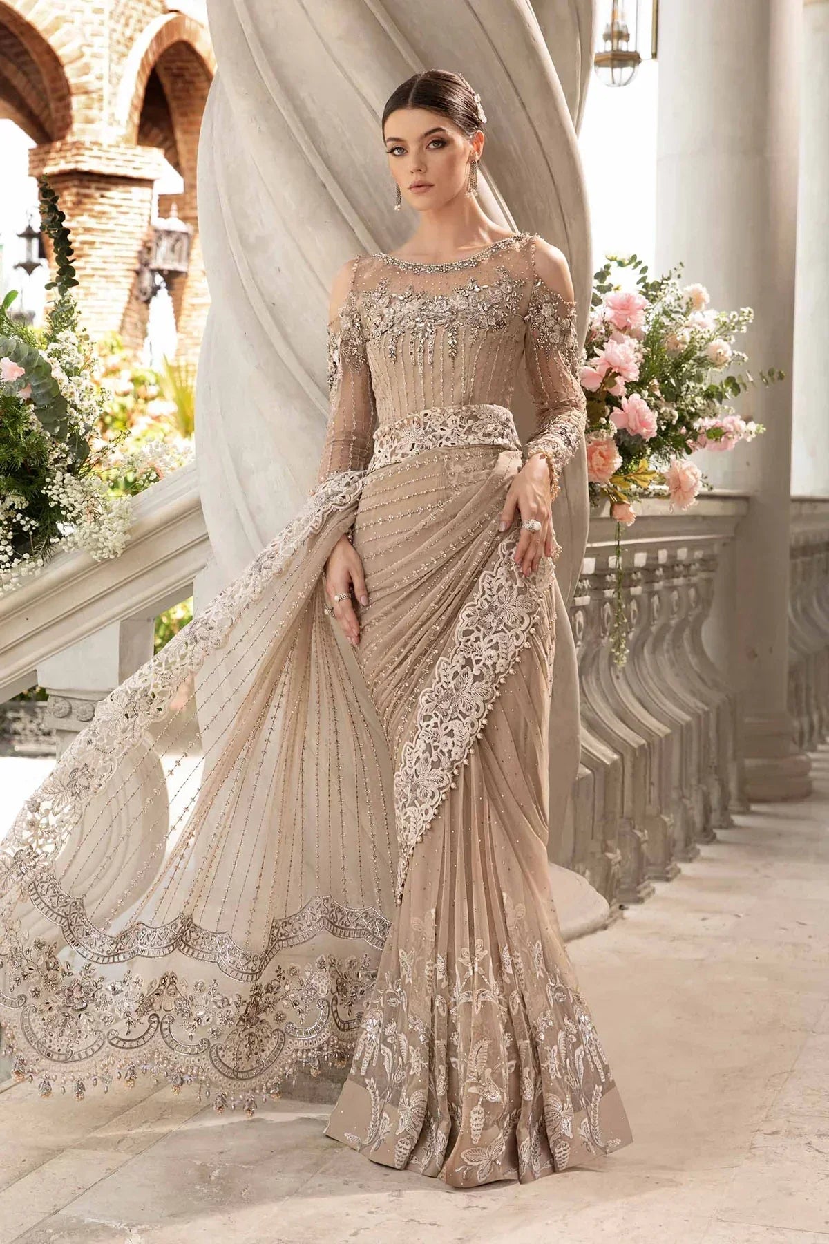 Maria B | Mbroidered Fabrics 2024 | BD-2801 -  Maria B Bridal - Original Designer Dress - House of Maryam
