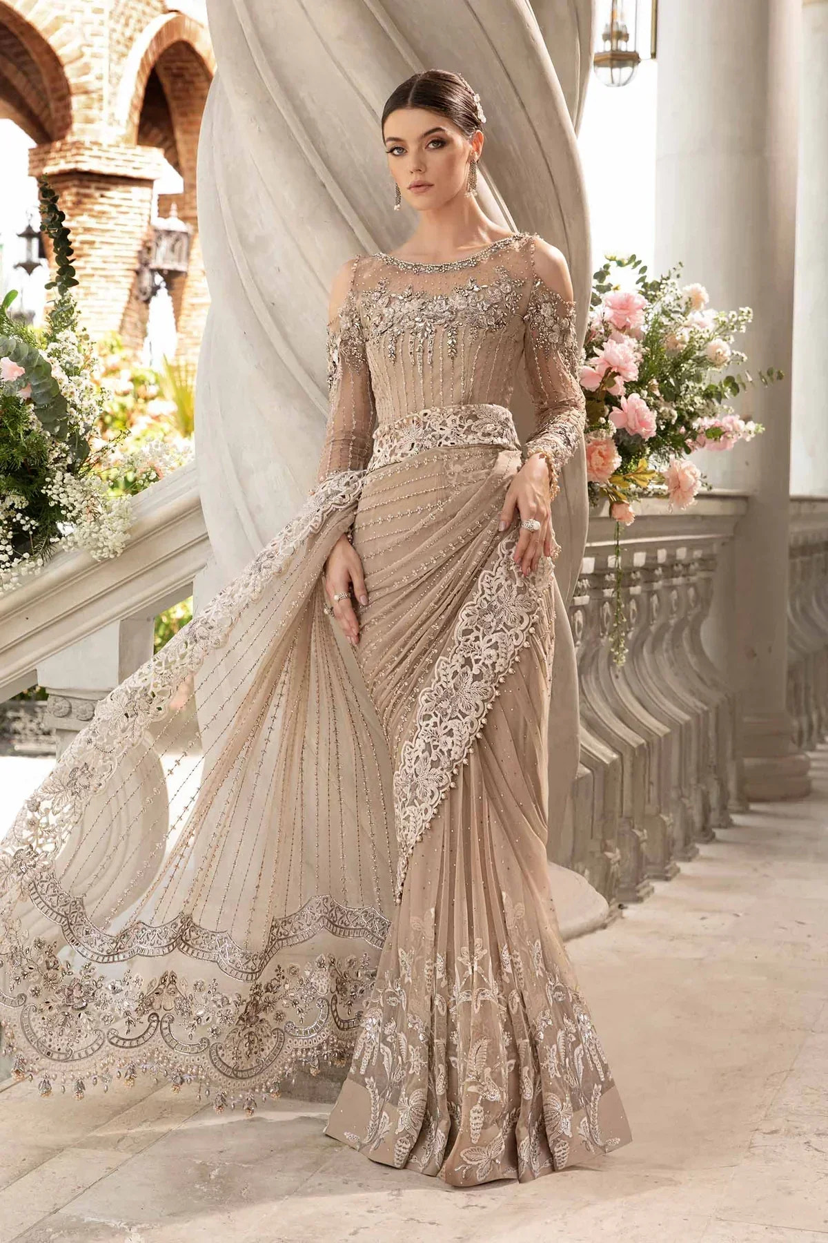 Maria B | Mbroidered Fabrics 2024 | BD-2801 -  Maria B Bridal - Original Designer Dress - House of Maryam