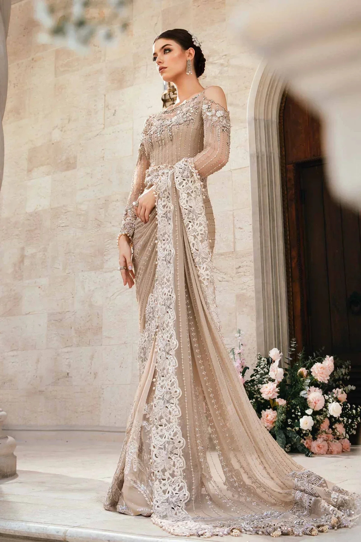 Maria B | Mbroidered Fabrics 2024 | BD-2801 -  Maria B Bridal - Original Designer Dress - House of Maryam