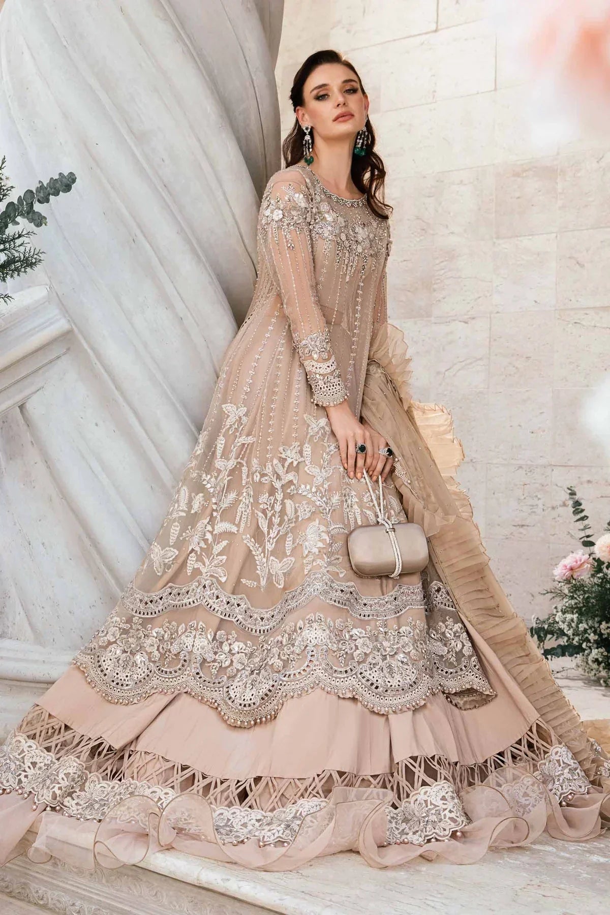 Maria B | Mbroidered Fabrics 2024 | BD-2801 -  Maria B Bridal - Original Designer Dress - House of Maryam