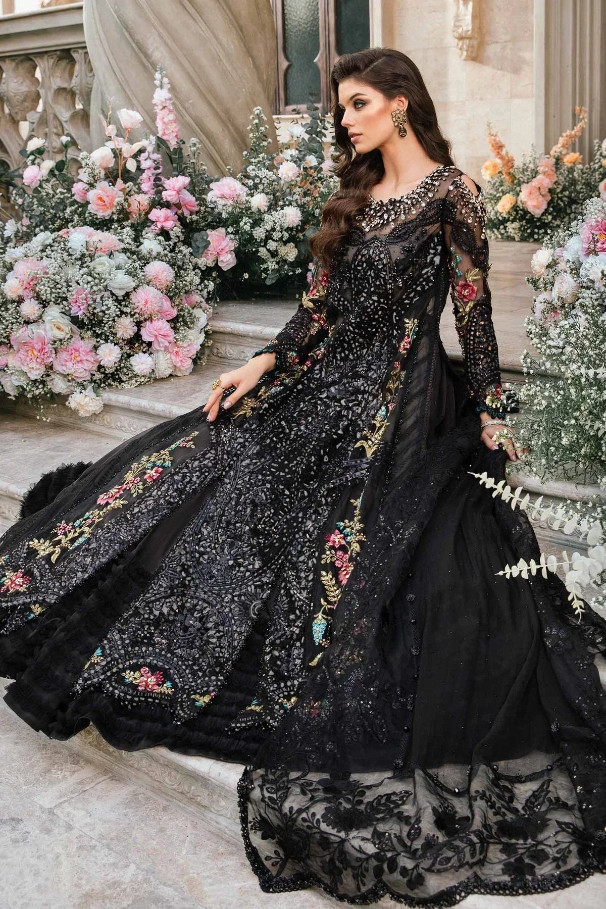 Maria B | Mbroidered Fabrics 2024 | BD-2802 by Designer Maria B - House of Maryam - Pakistani Designer Ethnic Wear in {{ shop.shopifyCountryName }}