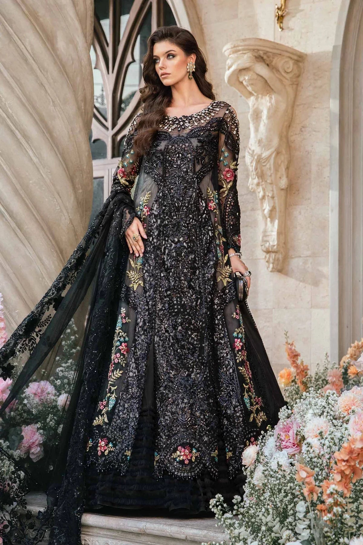 Maria B | Mbroidered Fabrics 2024 | BD-2802 by Designer Maria B - House of Maryam - Pakistani Designer Ethnic Wear in {{ shop.shopifyCountryName }}