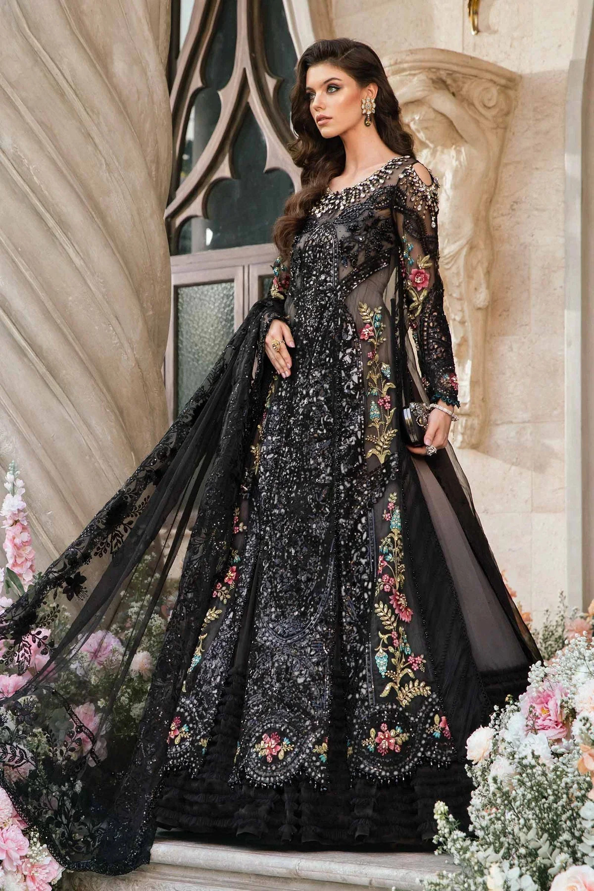 Maria B | Mbroidered Fabrics 2024 | BD-2802 -  Maria B Bridal - Original Designer Dress - House of Maryam