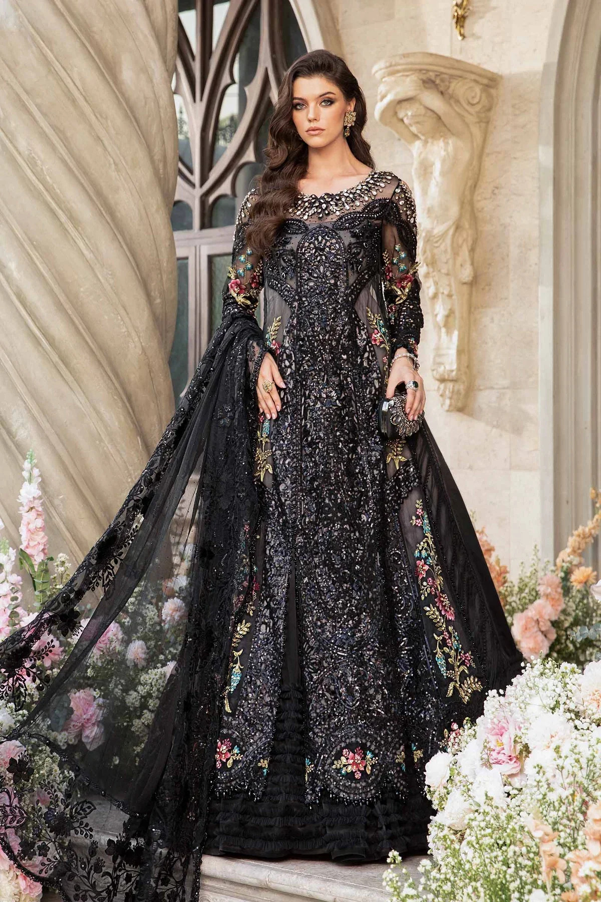 Maria B | Mbroidered Fabrics 2024 | BD-2802 -  Maria B Bridal - Original Designer Dress - House of Maryam