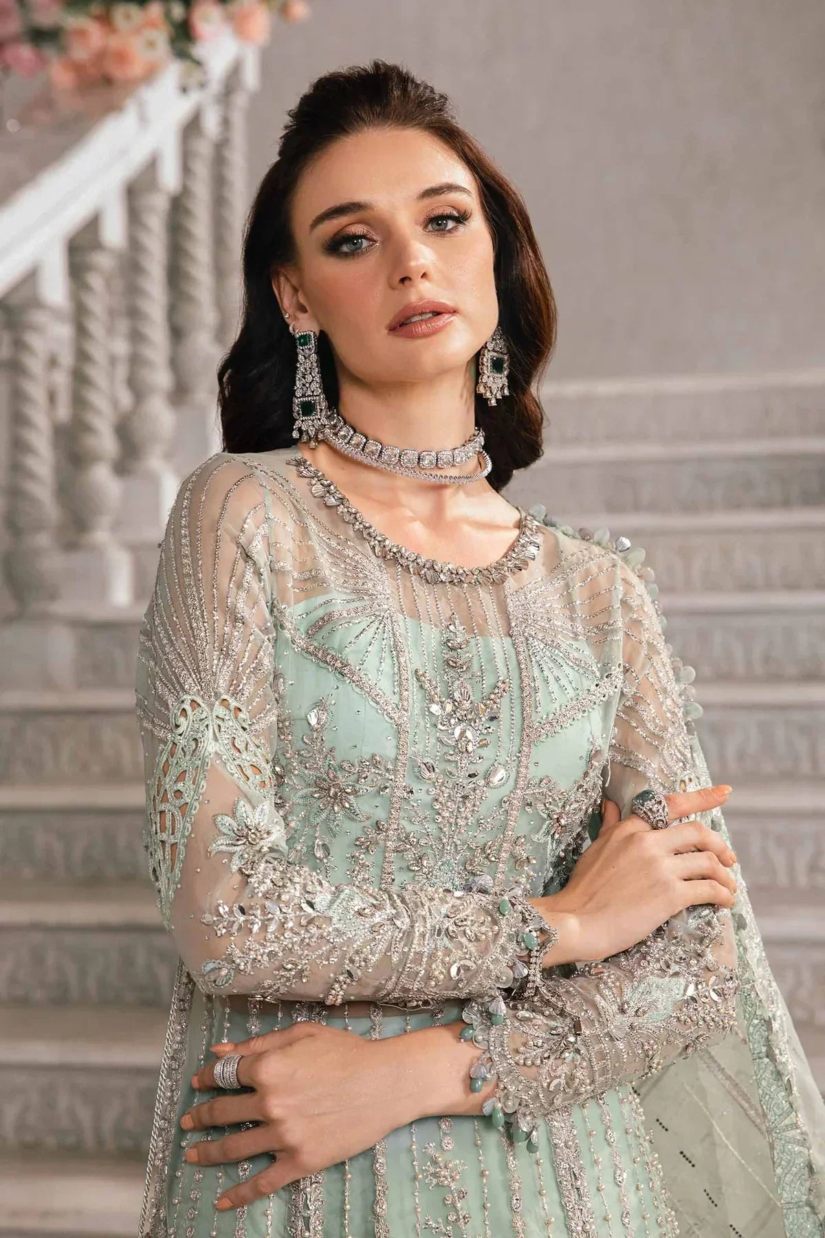 Maria B | Mbroidered Fabrics 2024 | BD-2803 by Designer Maria B - House of Maryam - Pakistani Designer Ethnic Wear in {{ shop.shopifyCountryName }}