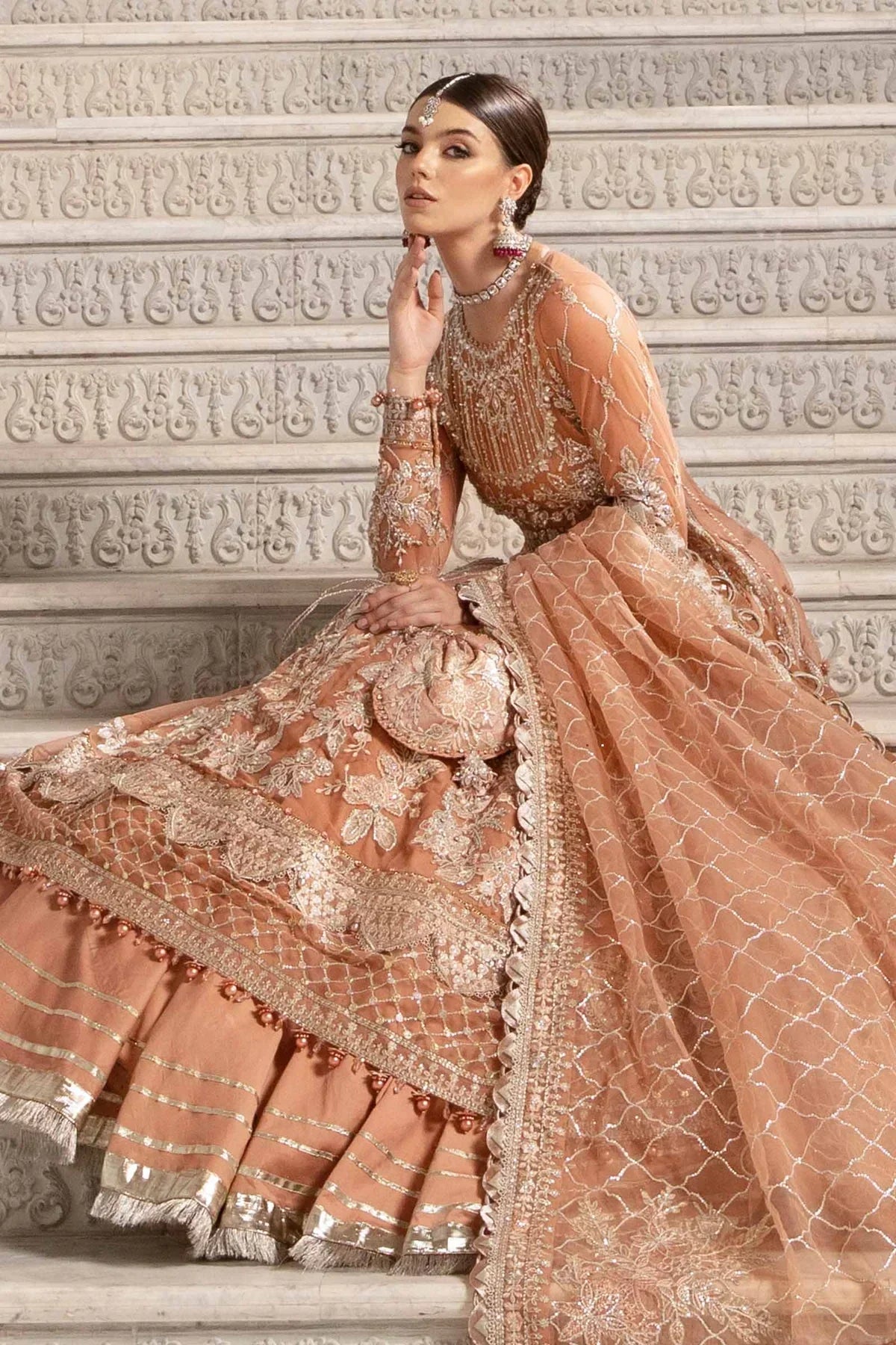 Maria B | Mbroidered Fabrics 2024 | BD-2804 -  Maria B Bridal - Original Designer Dress - House of Maryam