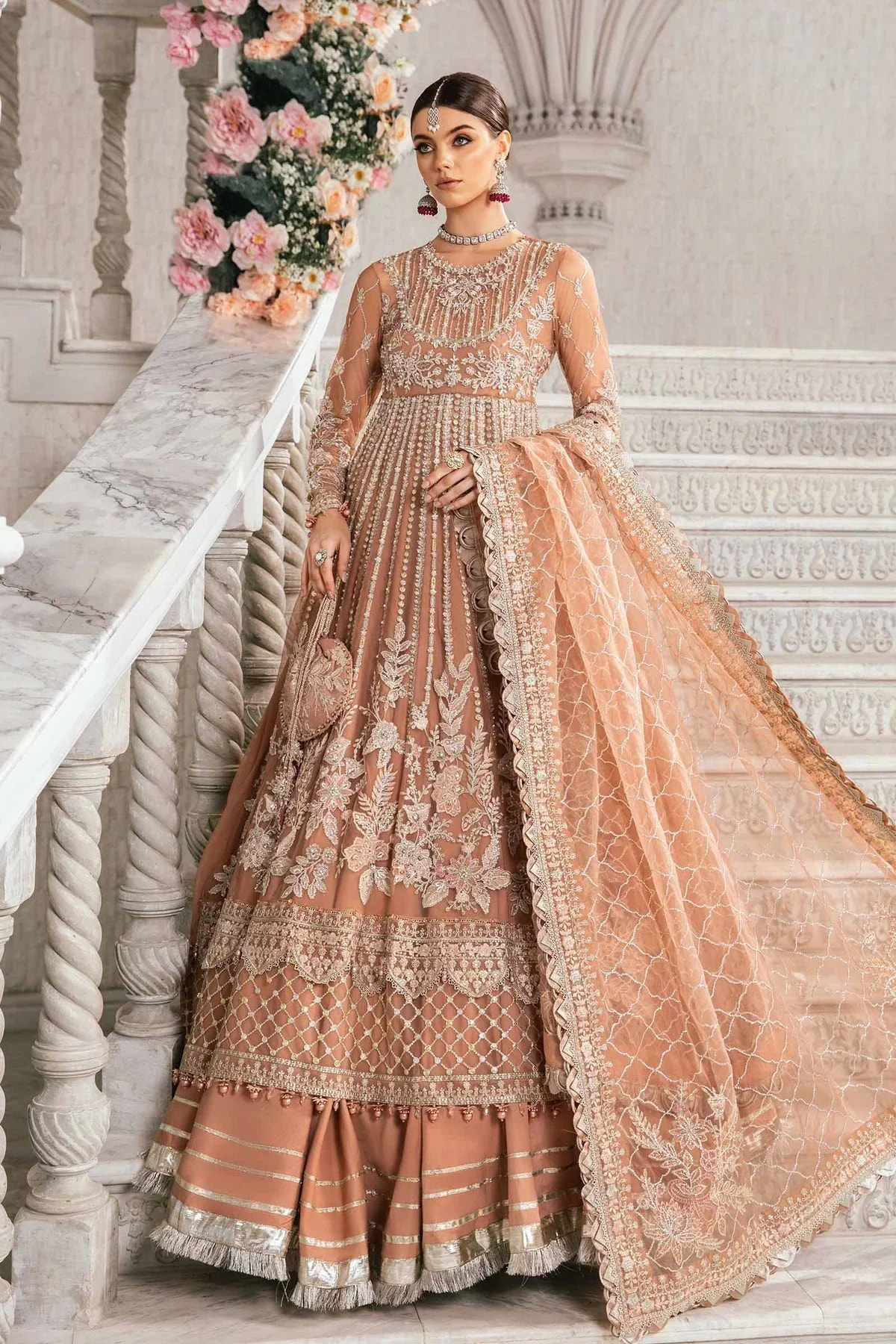 Maria B | Mbroidered Fabrics 2024 | BD-2804 -  Maria B Bridal - Original Designer Dress - House of Maryam