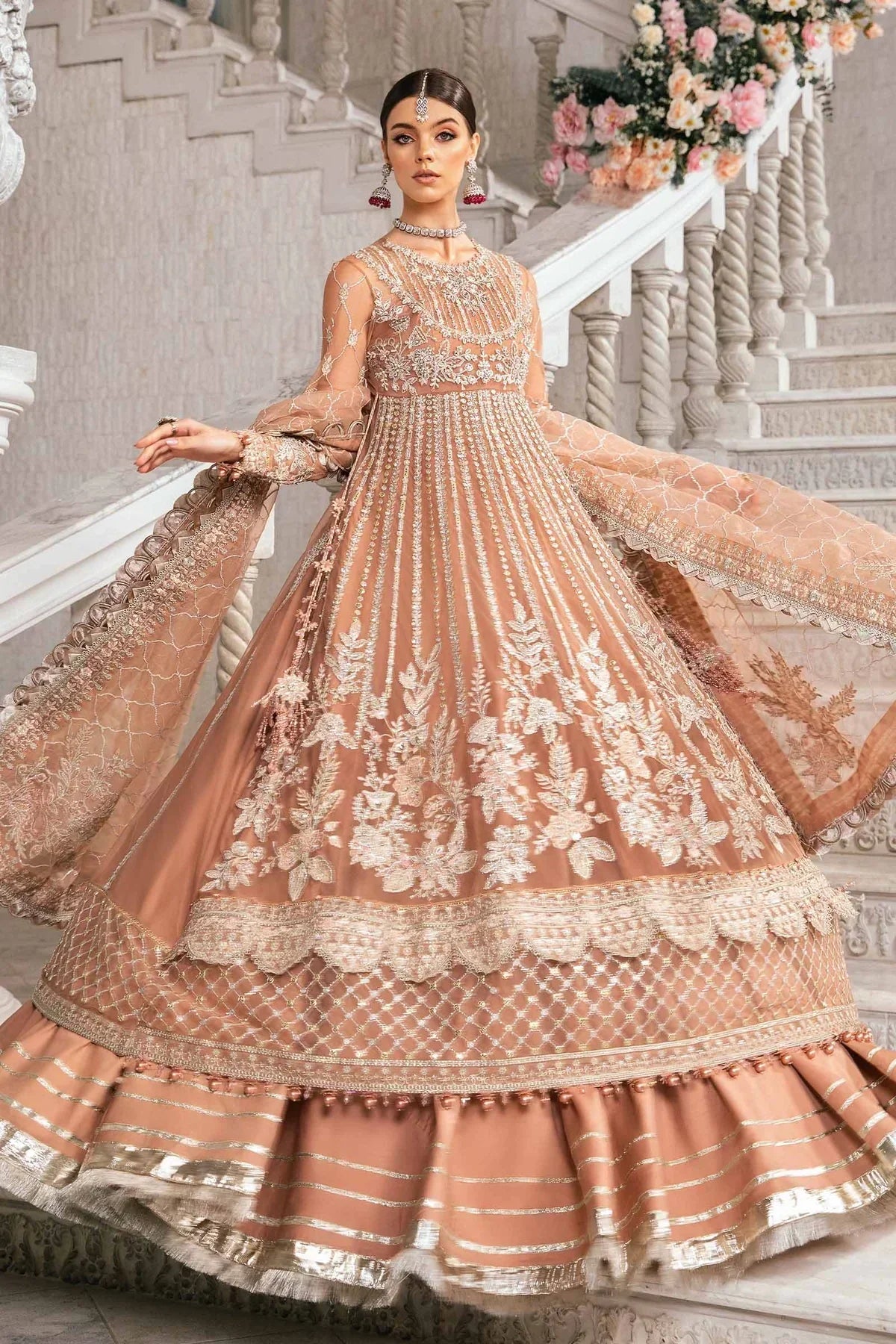 Maria B | Mbroidered Fabrics 2024 | BD-2804 -  Maria B Bridal - Original Designer Dress - House of Maryam