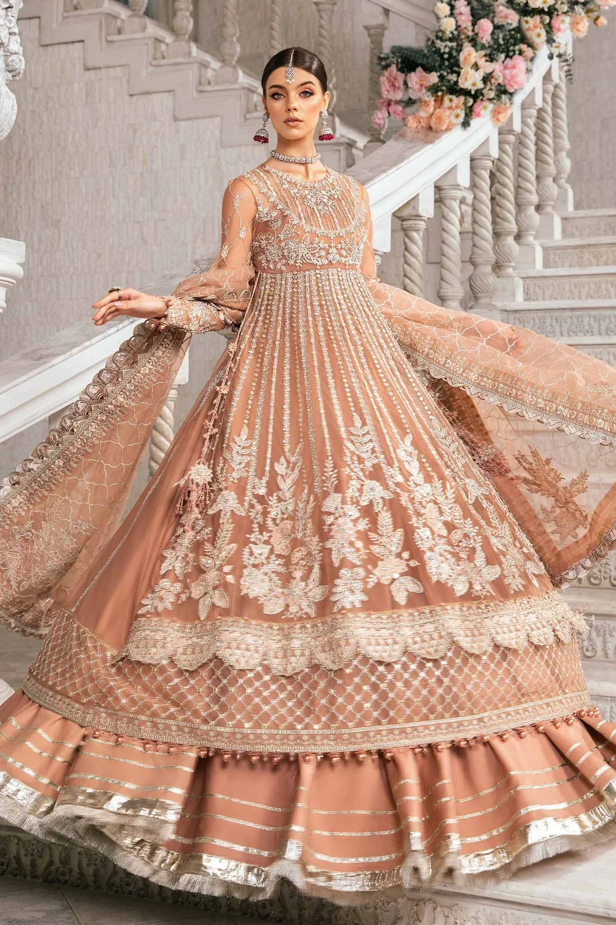 Maria B | Mbroidered Fabrics 2024 | BD-2804 -  Maria B Bridal - Original Designer Dress - House of Maryam