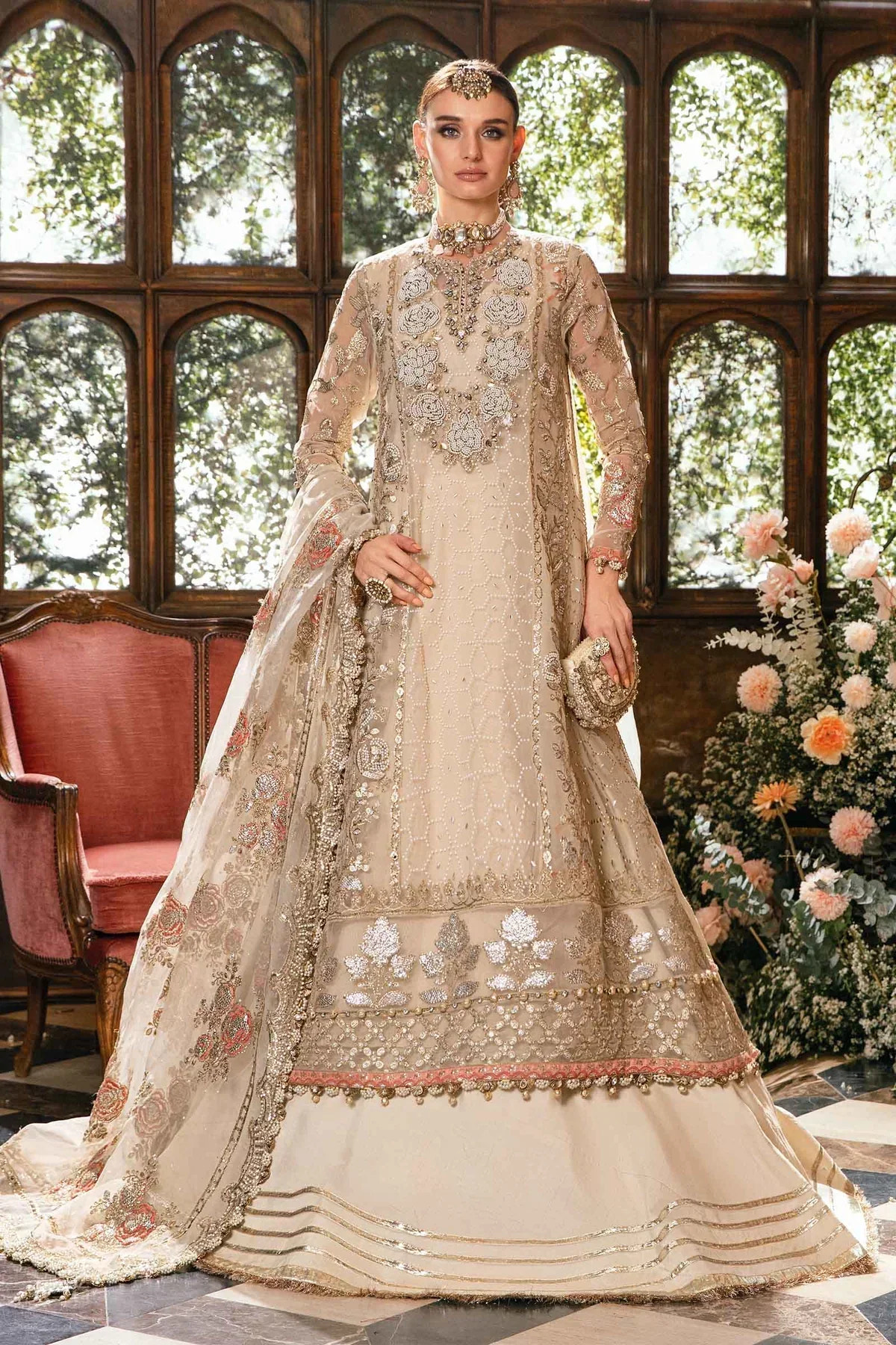 Maria B | Mbroidered Fabrics 2024 | BD-2805 -  Maria B Bridal - Original Designer Dress - House of Maryam
