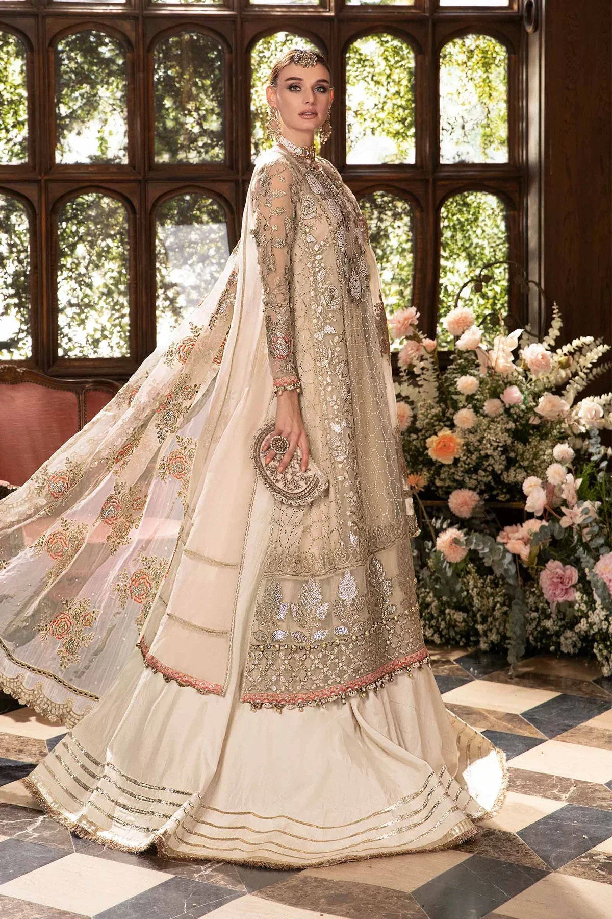 Maria B | Mbroidered Fabrics 2024 | BD-2805 -  Maria B Bridal - Original Designer Dress - House of Maryam