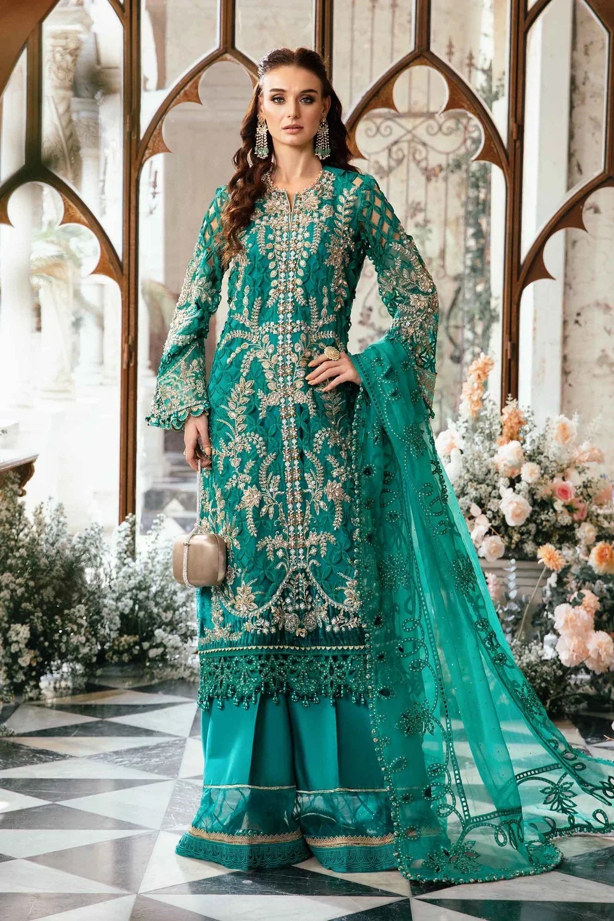 Maria B | Mbroidered Fabrics 2024 | BD-2806 by Designer Maria B - House of Maryam - Pakistani Designer Ethnic Wear in {{ shop.shopifyCountryName }}