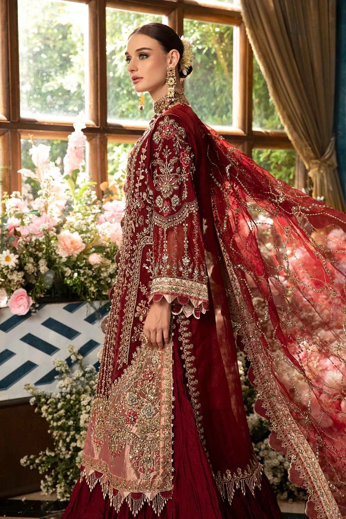 Maria B | Mbroidered Fabrics 2024 | BD-2807 -  Maria B Bridal - Original Designer Dress - House of Maryam
