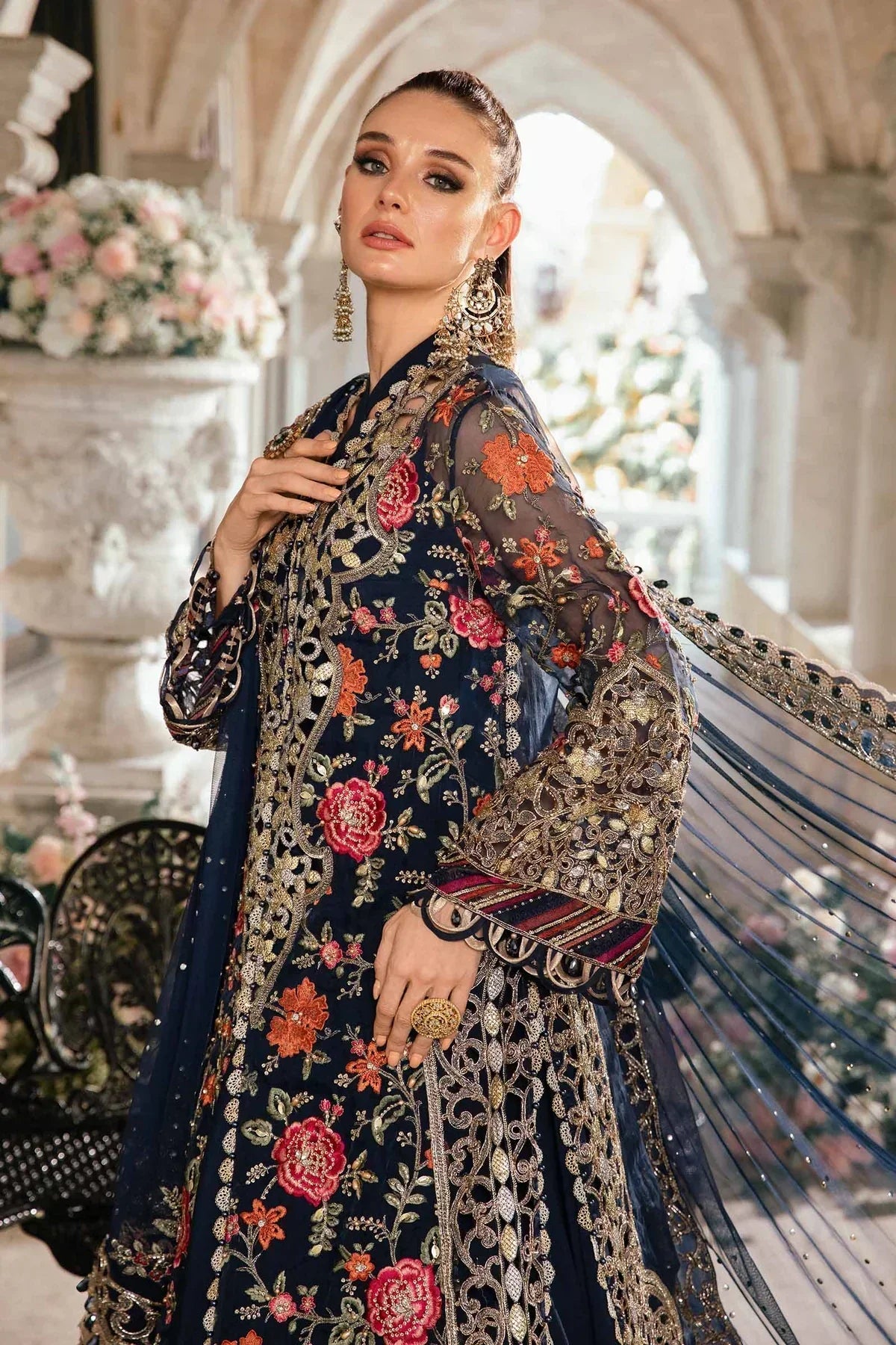 Maria B | Mbroidered Fabrics 2024 | BD-2808 by Designer Maria B - House of Maryam - Pakistani Designer Ethnic Wear in {{ shop.shopifyCountryName }}