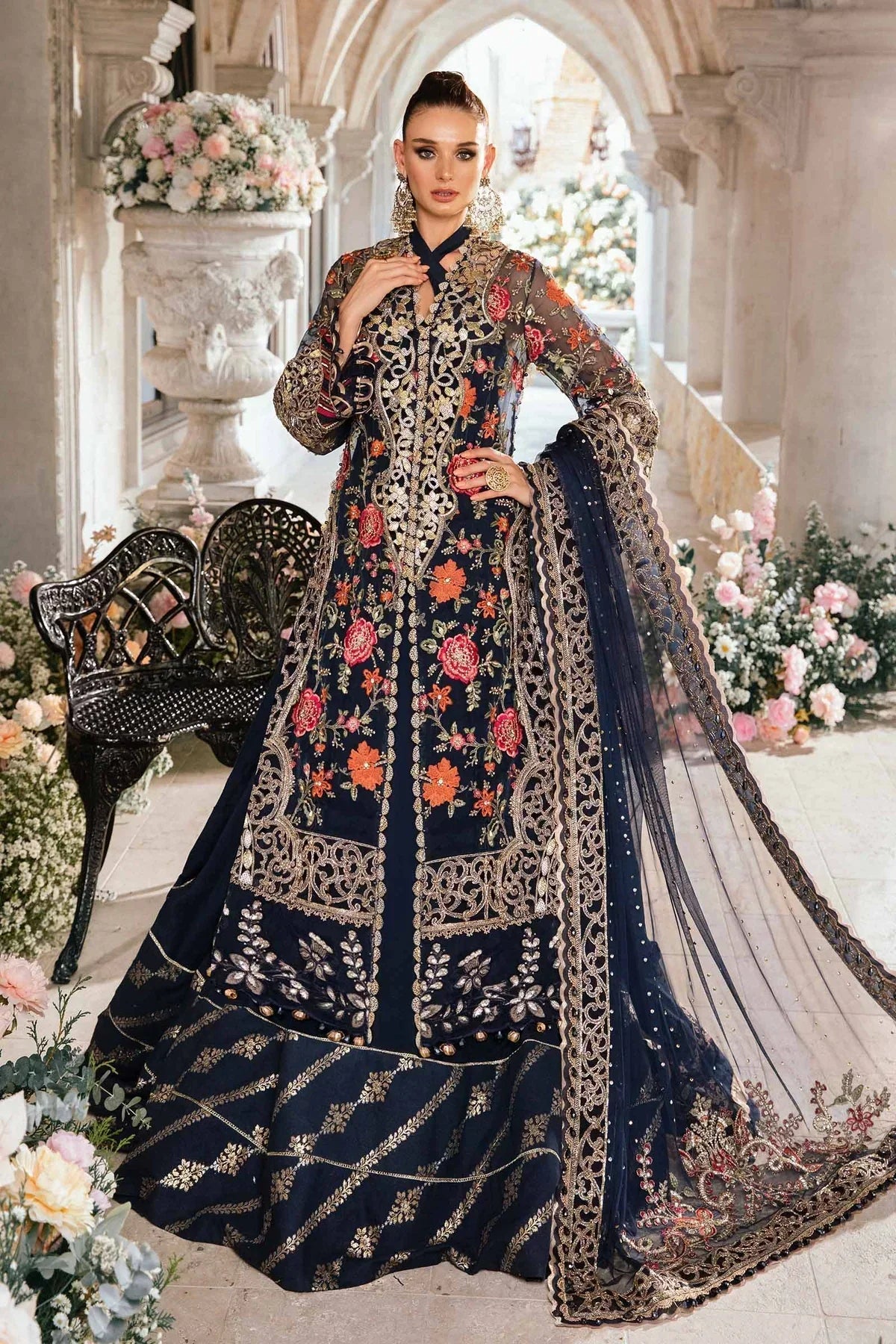 Maria B | Mbroidered Fabrics 2024 | BD-2808 by Designer Maria B - House of Maryam - Pakistani Designer Ethnic Wear in {{ shop.shopifyCountryName }}