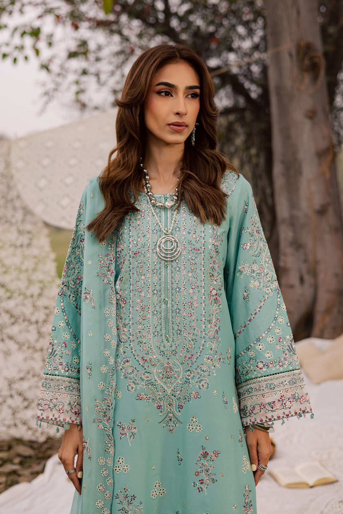 Batik | Soleil Luxury Lawn Edit 26' | Emerald Toska 3Pc, image 2