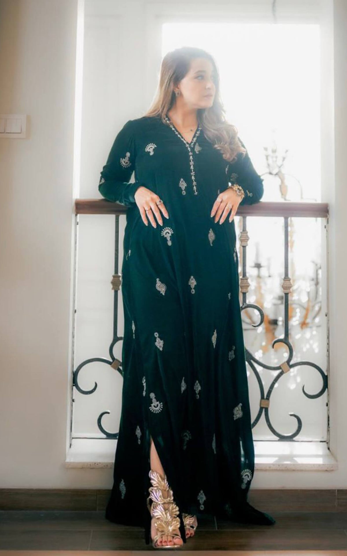 Asifa and Nabeel | Zephyr Formals | Emerald Royale Kaftan-2