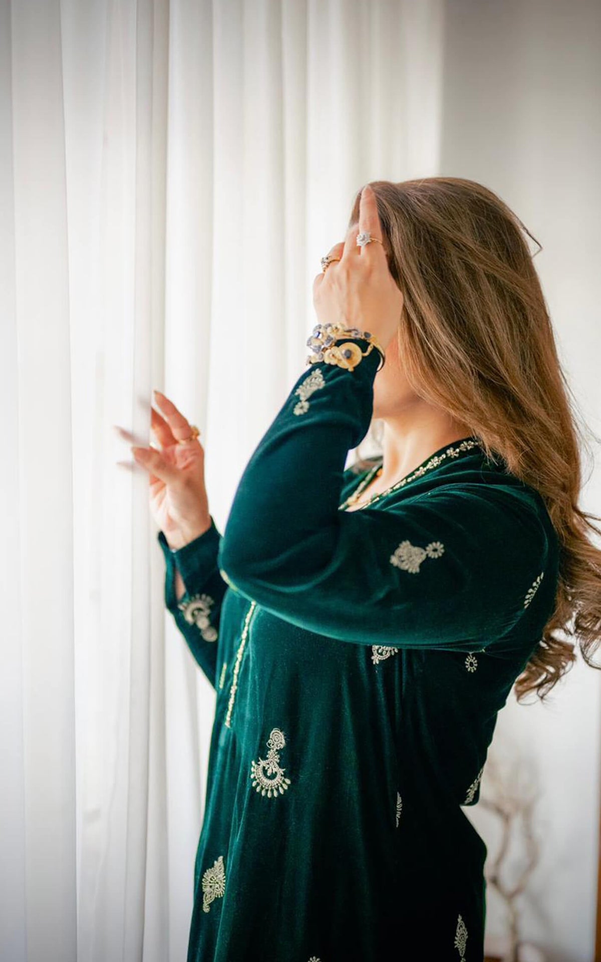 Asifa and Nabeel | Zephyr Formals | Emerald Royale Kaftan, image 4