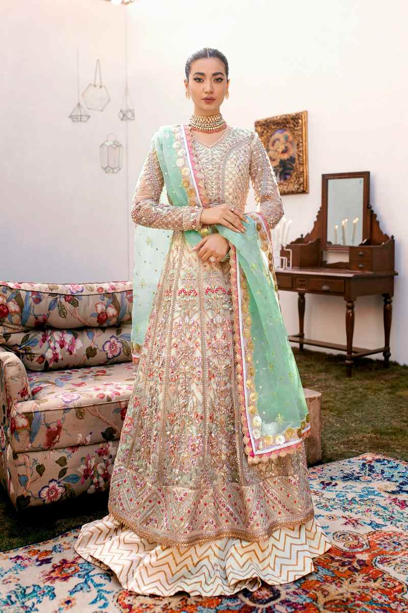 Ezra | Wedding Collection | Sage by Designer Ezra - House of Maryam - Pakistani Designer Ethnic Wear in {{ shop.shopifyCountryName }}