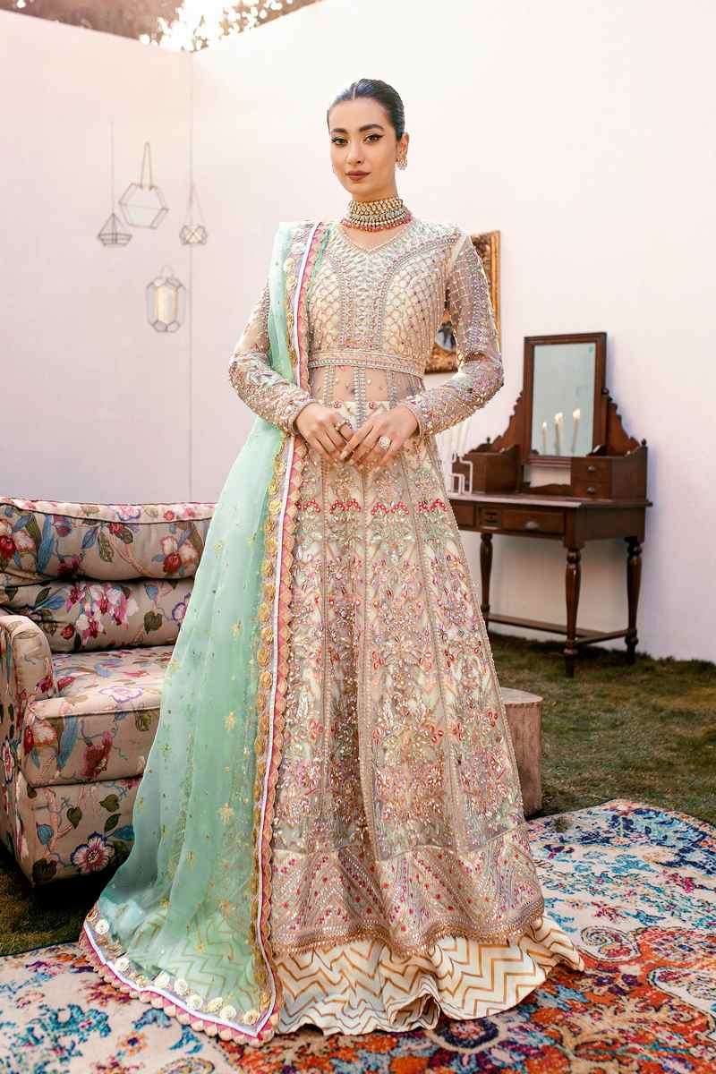 Ezra | Wedding Collection | Sage by Designer Ezra - House of Maryam - Pakistani Designer Ethnic Wear in {{ shop.shopifyCountryName }}