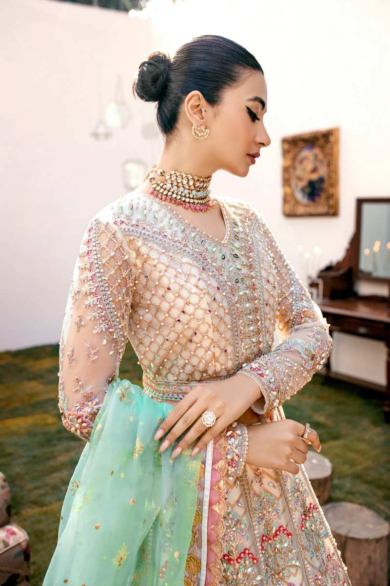 Ezra | Wedding Collection | Sage by Designer Ezra - House of Maryam - Pakistani Designer Ethnic Wear in {{ shop.shopifyCountryName }}