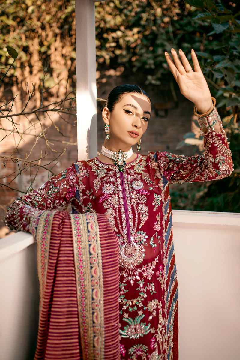 Ezra | Wedding Collection | Poppy by Designer Ezra - House of Maryam - Pakistani Designer Ethnic Wear in {{ shop.shopifyCountryName }}