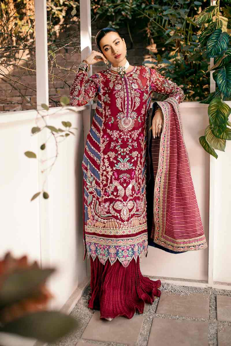 Ezra | Wedding Collection | Poppy by Designer Ezra - House of Maryam - Pakistani Designer Ethnic Wear in {{ shop.shopifyCountryName }}