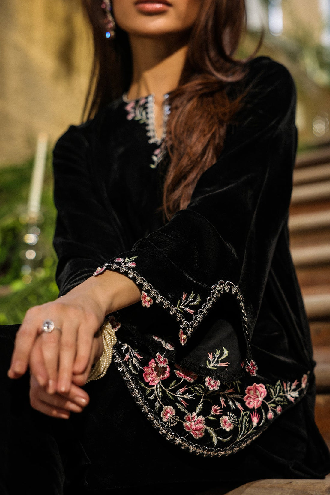 Sahar | Elayra Velvet Edit | Noir Elegance